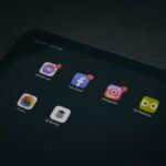 tablet showing icons