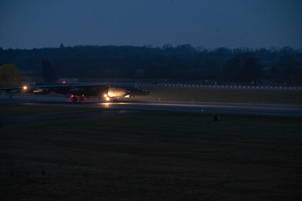An aircraft landing