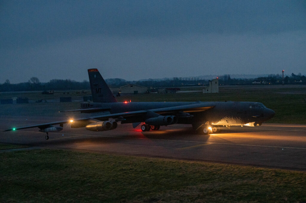 An aircraft landing